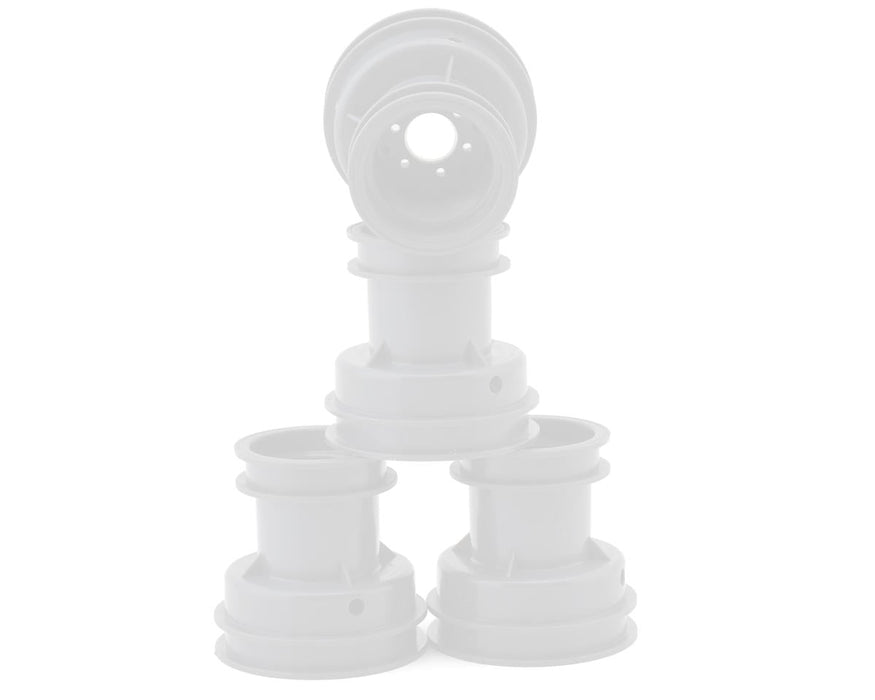 JConcepts 3455W White Losi Mini LMT Mini Tribute Wheels with Hex Adaptors (4 Pack)