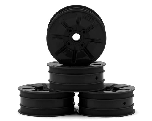 JConcepts 3463B Black RC10 Pioneer 2.2 Bearing Front Wheels (4 Pack)