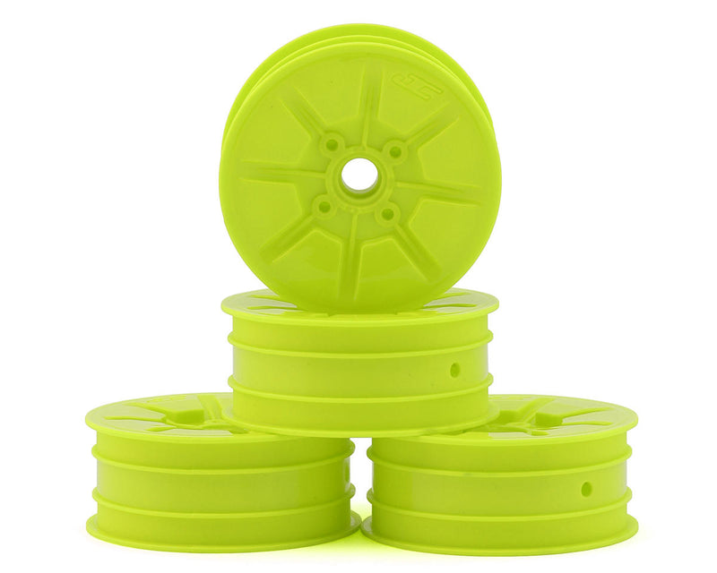 JConcepts 3463Y Yellow RC10 Pioneer 2.2 Bearing Front Wheels (4 Pack)