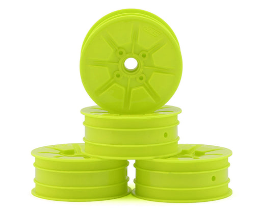 JConcepts 3463Y Yellow RC10 Pioneer 2.2 Bearing Front Wheels (4 Pack)