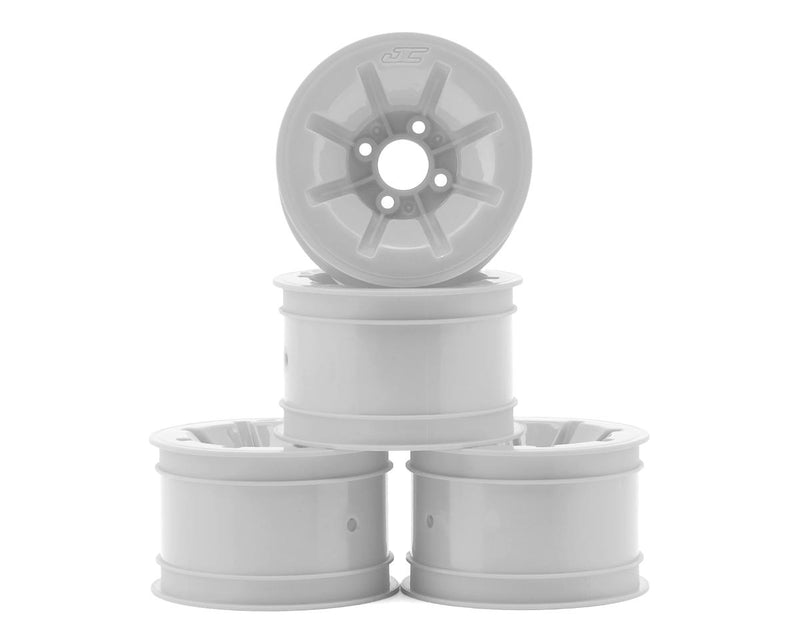 JConcepts 3464W White RC10 Pioneer 2.2 Rear Wheels with Adapters (4 Pack)