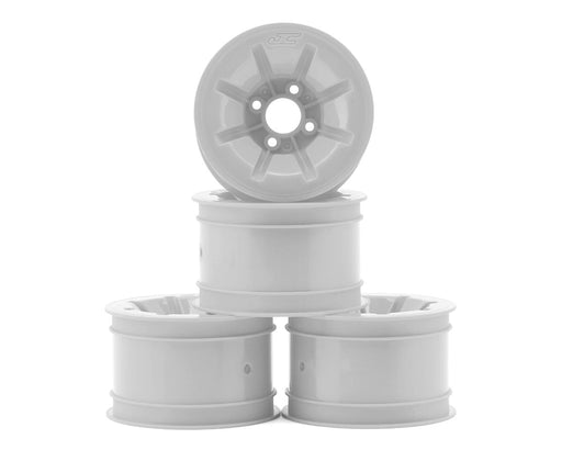 JConcepts 3464W White RC10 Pioneer 2.2 Rear Wheels with Adapters (4 Pack)