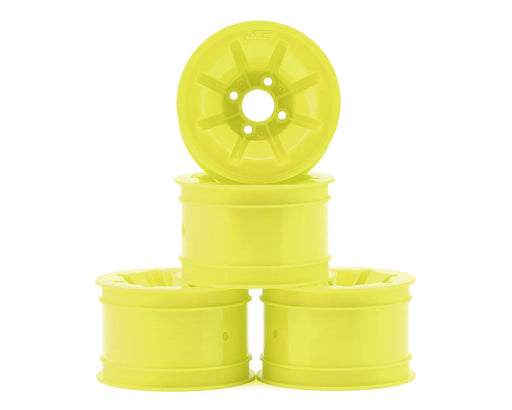 JConcepts 3464Y Yellow RC10 Pioneer 2.2 Rear Wheels with Adapters (4 Pack)