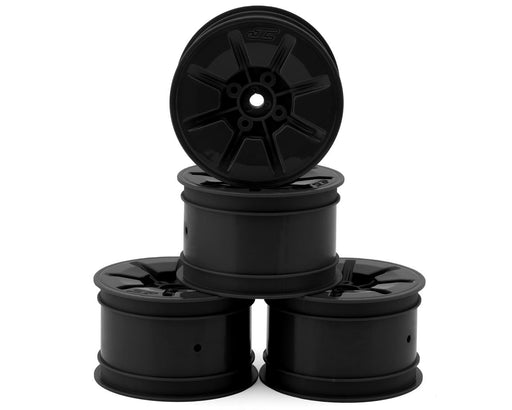 JConcepts 3466B Black Pioneer 2.2 Rear Buggy Wheels (4 Pack)