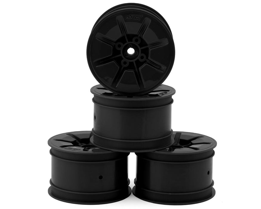 JConcepts 3466B Black Pioneer 2.2 Rear Buggy Wheels (4 Pack)