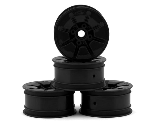 JConcepts 3467B Black RC10T Pioneer 2.2 Narrow Front Wheels (4 Pack)