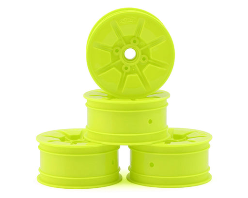 JConcepts 3467Y Yellow RC10T Pioneer 2.2 Narrow Front Wheels (4 Pack)
