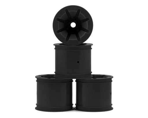 JConcepts 3468B Black RC10T Pioneer 2.2 Bearing Front Wheels (4 Pack)