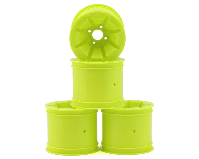 JConcepts 3469Y Yellow RC10T Pioneer 2.2 Rear Wheels with Adapters (4 Pack)