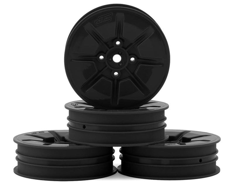 JConcepts 3476B Black Pioneer 2.2 "Slim" Front Wheels fits - 4 Pack) (B7/B6/RB6/SRX2/YZ2 (4 Pack)