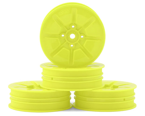 JConcepts 3476Y Yellow Pioneer 2.2 "Slim" Front Wheels fits - B7/B6/RB6/SRX2/YZ2 (4 Pack)