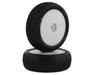 JConcepts 4002-1211 Mini-B Ellipse Pre-Mounted Front Tires Green Compound on White Wheels (2 Pack)