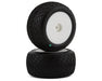 JConcepts 4004-1221 Mini-B/Mini-T Ellipse Pre-Mounted Rear Green Compound Tires on White Wheels (2 Pack)
