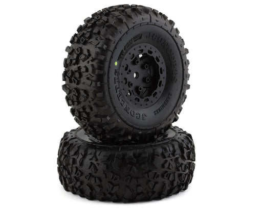 JConcepts 4011-3095 Pre-Mounted Landmines Tires with Black 17mm Hex Tremor Wheels (2 Pack)