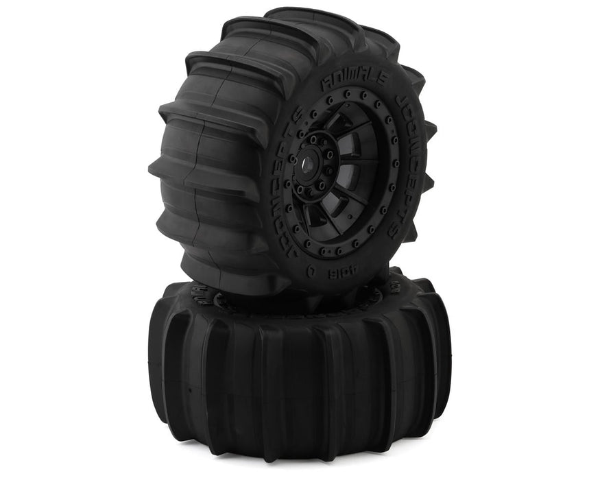 JConcepts 4016-3994 Animals Pre-Mounted Monster Truck Tires with Black Hazard Wheel (2 Pack)