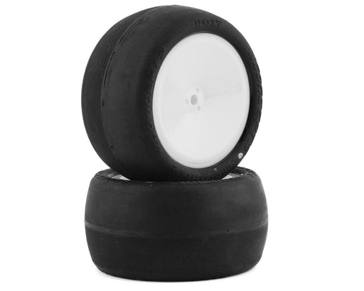 JConcepts 4017-1691 Smoothie 2 2.2" Pre-Mounted Rear Buggy Silver Compound Tires on White Wheels (2 Pack)