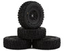 JConcepts 4022-3594 Landmines 1.0" Pre-Mounted Gold Compound Tires with Black Hazard Wheel (4 Pack)