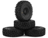 JConcepts 4023-3594 Tusk 1.0" Pre-Mounted Gold Compound Tires with Black Hazard Wheel (4 Pack)