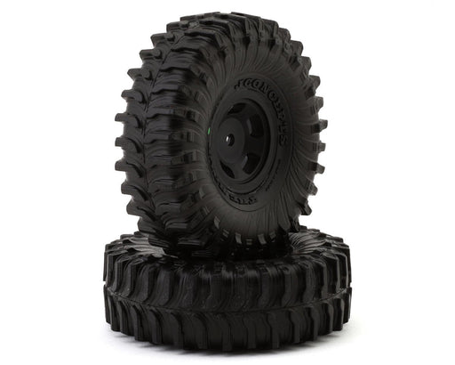 JConcepts 4058-32911 The Hold 1.0" Pre-Mounted Green Compound Tires with Black Glide 5 Wheels (2 Pack)