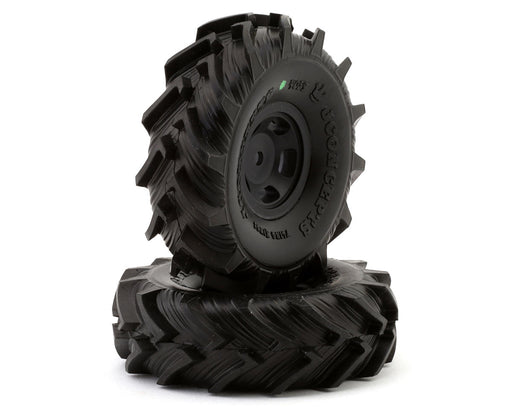 JConcepts 4059-32911 Fling Kings 1.0" Pre-Mounted Tires (63mm OD) with Black Glide 5 Wheels (2 Pack)