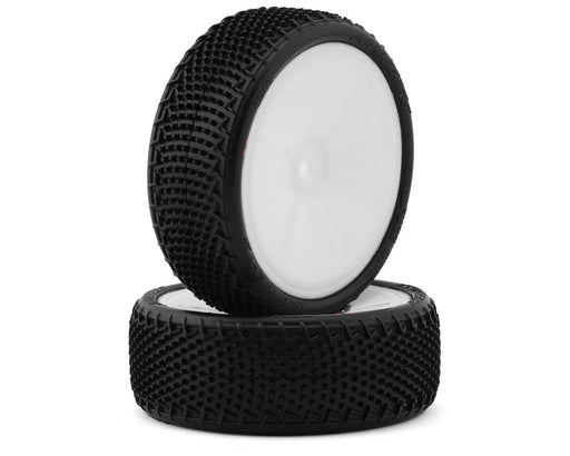 JConcepts 4061-101011 Fuzz Bite LP Wide 2.2" Pre-Mounted 2WD Front Pink Compound Buggy Carpet Tires