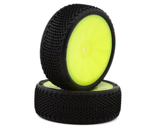 JConcepts 4061-201011 Fuzz Bite LP Wide 2.2" Pre-Mounted 2WD Front Pink Compound Buggy Carpet Tires