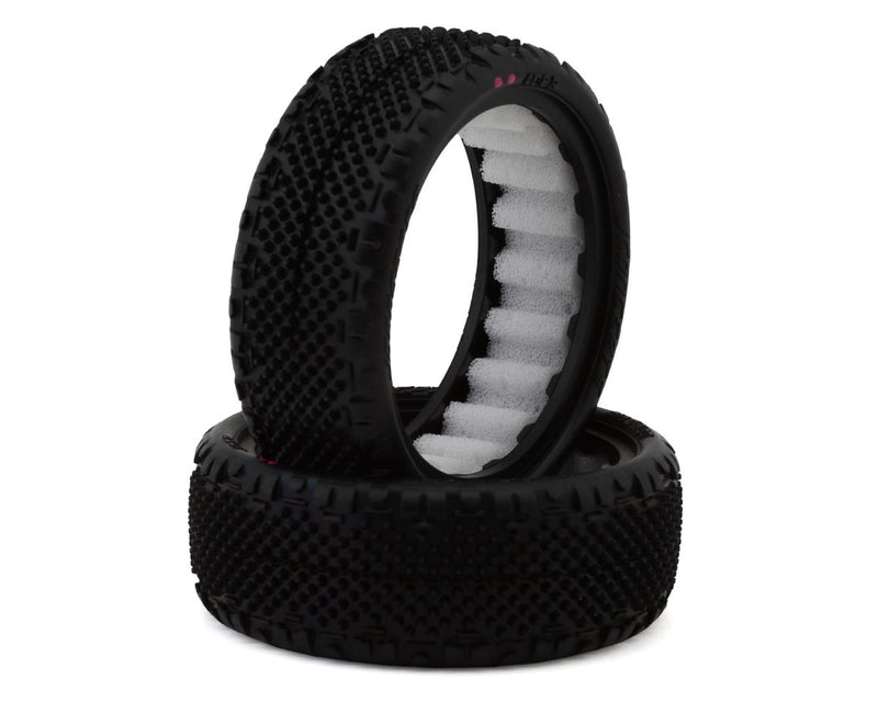 JConcepts 4062-010 Pin Swag LP Wide 2.2" 2WD Front Pink Compound Buggy Carpet Tires (2 Pack)