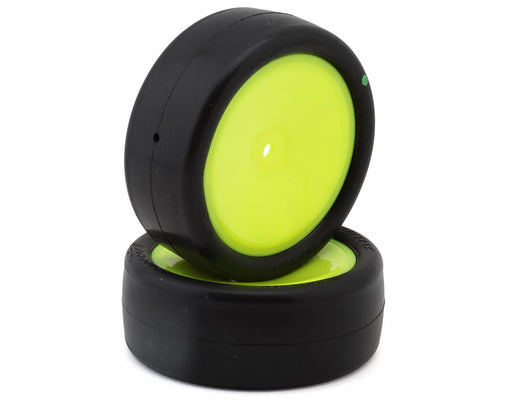 JConcepts 4119-2211 Smoothie 3 2.2" Pre-Mounted 2WD Front Buggy Green Compound Tires on Yellow Wheels (2 Pack)