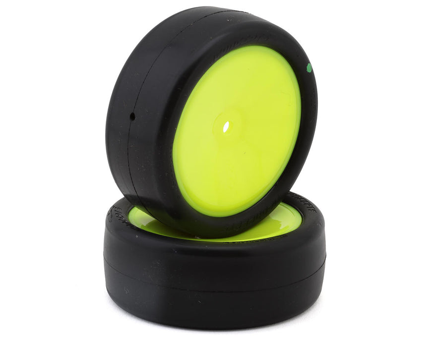 JConcepts 4119-2211 Smoothie 3 2.2" Pre-Mounted 2WD Front Buggy Green Compound Tires on Yellow Wheels (2 Pack)