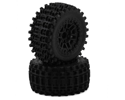 JConcepts 4122-39812 Magma 2.8" Pre-Mounted Platinum Compound Tires on Black Wheels (2 Pack)