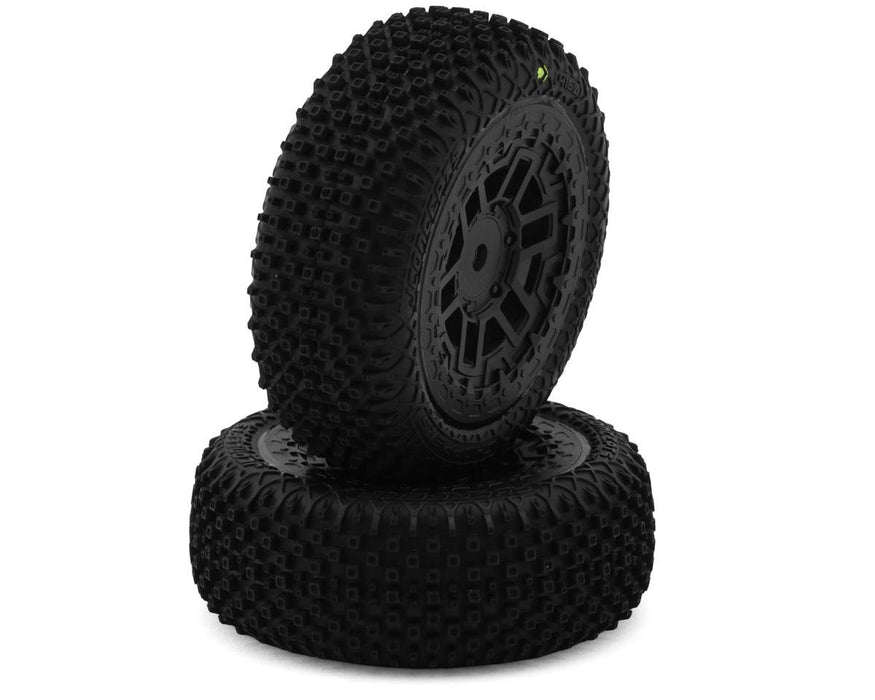 JConcepts 4160-30912 Arrma® Typhon Grom™ Choppers Pre-Mounted Tires on Yellow Wheels (2 Pack)
