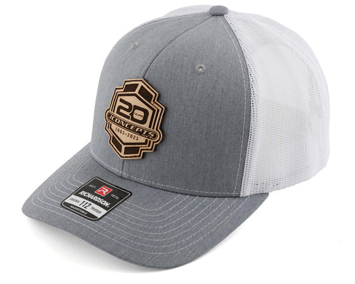 JConcepts 5032WG White/Grey "20th Anniversary" 2023 Snapback Round Bill Hat