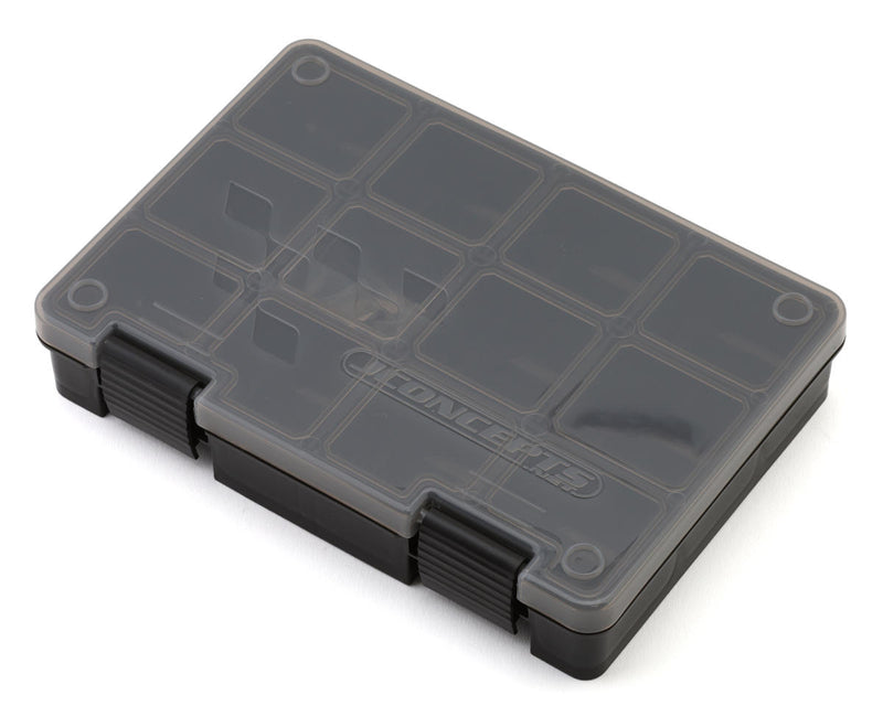 JConcepts 5151-28 Black/Smoke Grey Hardware Storage Box  (8x5.50x1.5")