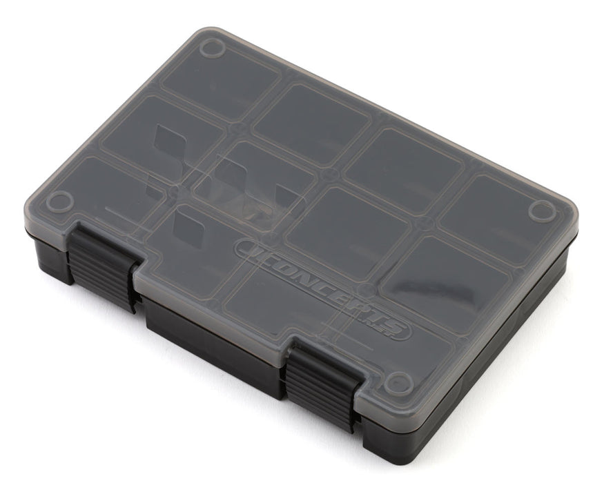 JConcepts 5151-28 Black/Smoke Grey Hardware Storage Box  (8x5.50x1.5")