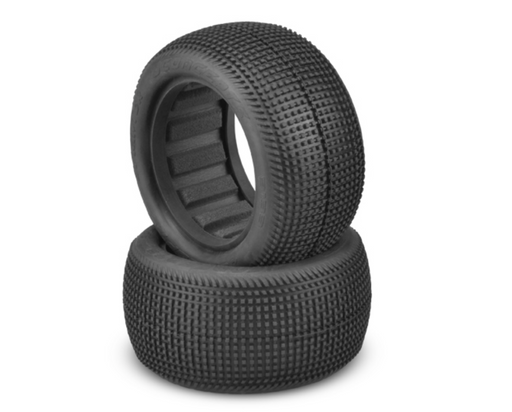 JConcepts 3133-02_RACE Sprinter 2.2" Rear Buggy Dirt Oval Green Compound Tires (2 Pack)