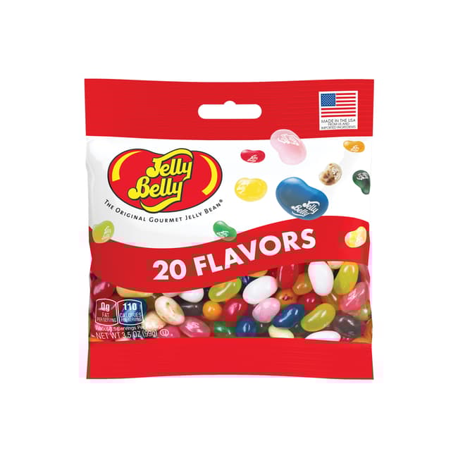 Jelly Belly 20 Assorted Jelly Bean Flavors 3.5oz Grab & Go® Bag
