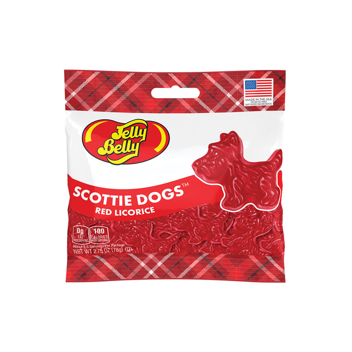 Jelly Belly Scottie Dogs Red Licorice 2.75oz Grab & Go® Bag