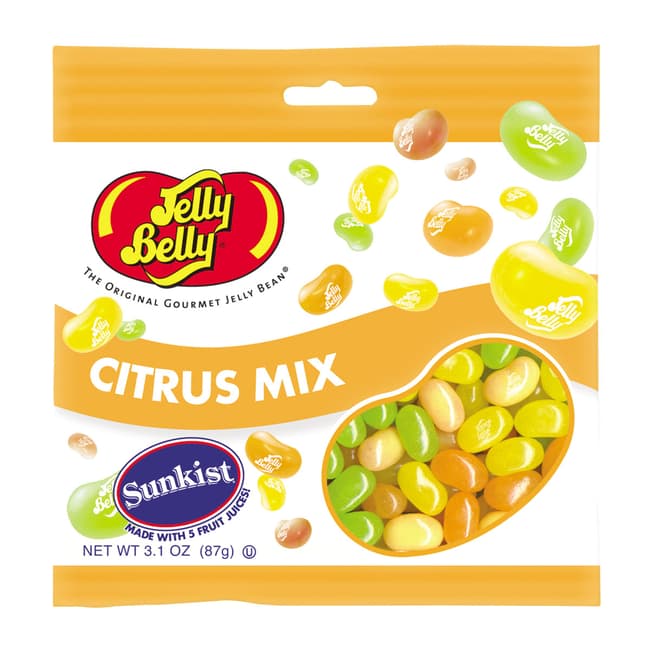 Jelly Belly Sunkist Citrus Mix Jelly Beans 3.1oz Grab & Go® Bag
