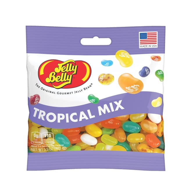 Jelly Belly Tropical Mix Jelly Beans 3.5oz Grab & Go® Bag