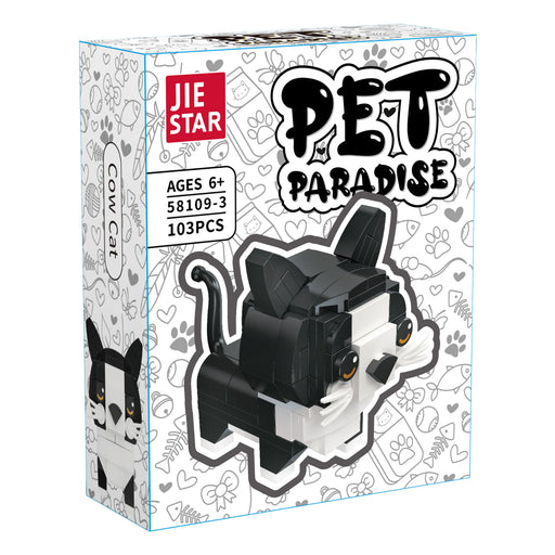 JIE STAR 58109-3 Pet Paradise Cow Cat 103 Piece Block Set