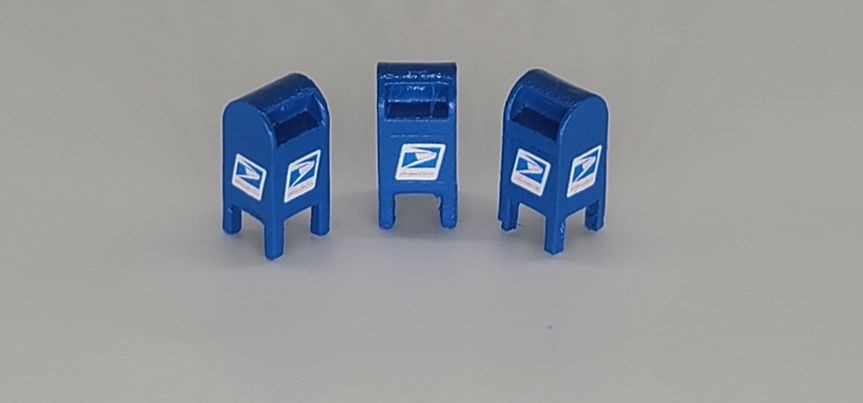 JL Innovation 804 HO Scale U.S. Mailbox (1993-2022+) 3 Pack