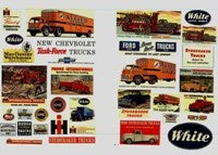 JL Innovative Design 243 HO Scale 1940s-1950s Vintage Truck Billboard Signs and Posters