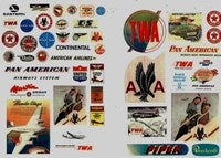 JL Innovative Design 244 HO Scale 1940s-1950s Vintage Aviation & Airline Signs