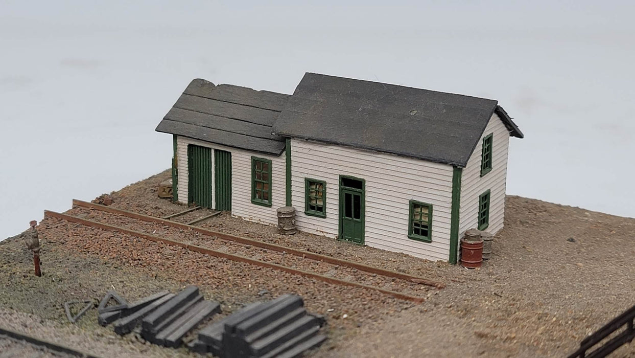 JL Innovative Design 260 N Scale East Junction Section House Laser Cut Craftsman Kit