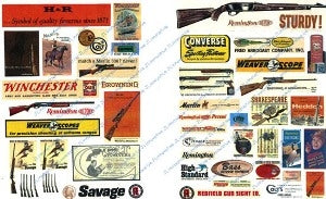JL Innovative Design 262 HO Scale 1940s-1960s Vintage Firearms & Sporting Signs