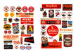 JL Innovative Design 284 HO Scale 1930s-1960s Vintage Gas Station and Oil Signs