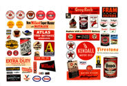 JL Innovative Design 284 HO Scale 1930s-1960s Vintage Gas Station and Oil Signs