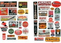 JL Innovative Design 294 HO Scale 1930s-1950s Vintage Motor Oil Signs