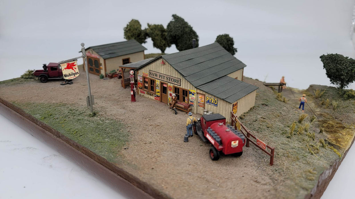 JL Innovative Design 321 HO Scale Saw Pit Store Laser Cut Craftsman Kit