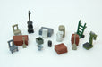 JL Innovative Design 334 HO Scale 17 Piece Country Store Detail Set